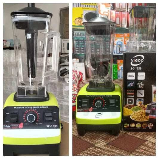 Vigo 2 in 1 4500W Strong Power SILVER CREST Double Cup Blender Multifunction Heavy Duty Professional Juicers Food Blender | [Green Color]